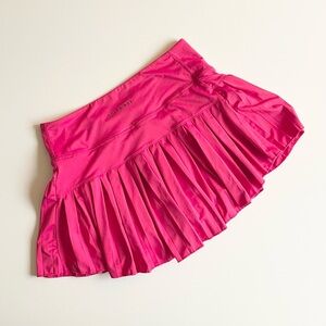 Goldhinge MEDIUM pleated mini lined skirt in hot pink